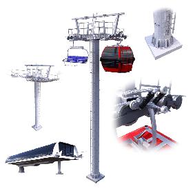 3D model Ski Lift Cableway Car